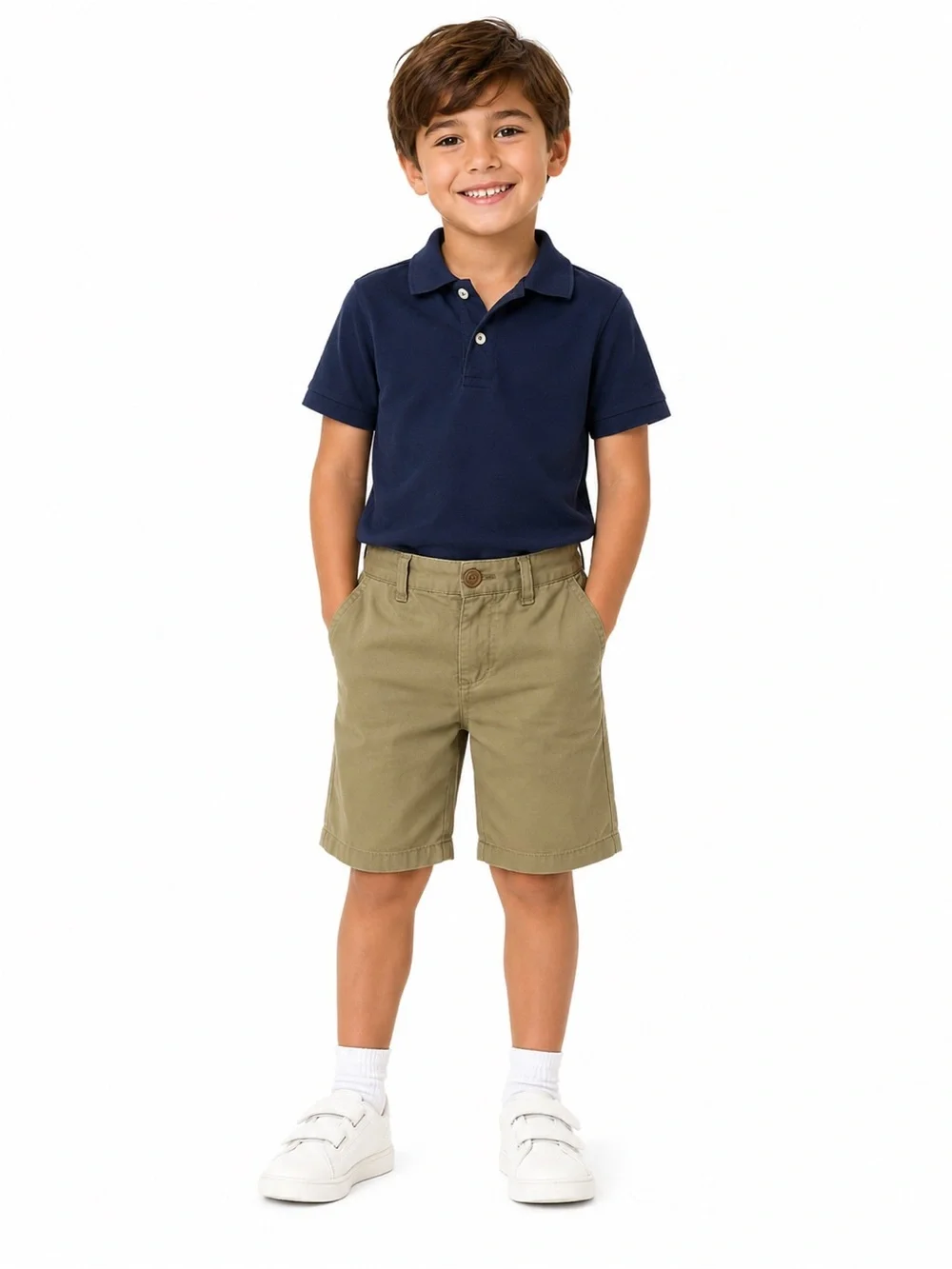 Boys Kahki Shorts adjustable Waist - 0738